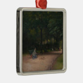 Fütternd Vögel im Park (von Paul Peel) Ornament Aus Metall (Rechts)