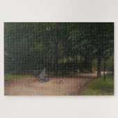 Fütternd Vögel im Park (von Paul Peel) Puzzle (Horizontal)