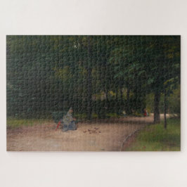 Fütternd Vögel im Park (von Paul Peel) Puzzle