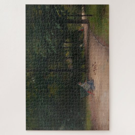 Fütternd Vögel im Park (von Paul Peel) Puzzle (Vertikal)