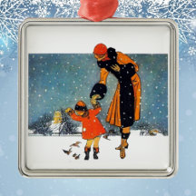 Fütternd Vögel im Schnee