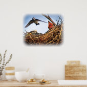 Fütternd Zeit des Baumschlucks Poster (Küche)