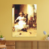 "Fütternd Zeit" Leinwanddruck (Insitu (Wohnzimmer))