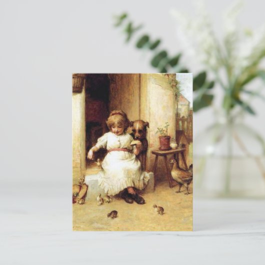 "Fütternd Zeit" Postkarte (Stehend Vorderseite)