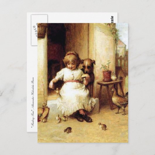 "Fütternd Zeit" Postkarte (Vorne/Hinten)