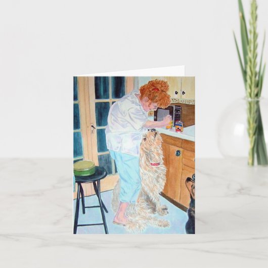 Fütternd Zeitnotiz Karte (Vorderseite)