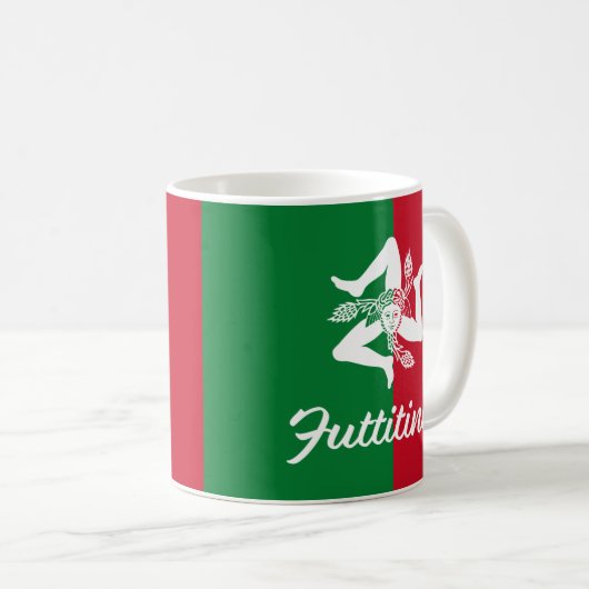 Futtitinni Sicily Trinacria Kaffeetasse (VorderseiteRechts)