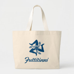 Futtitinni Sicily Trinacria Personalisiert Jumbo Stoffbeutel