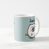 Füttre Cat Strick Schlafknitter Kaffeemaschine Tas Kaffeetasse (VorderseiteRechts)