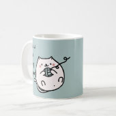 Füttre Cat Strick Schlafknitter Kaffeemaschine Tas Kaffeetasse (Vorderseite Links)