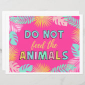 Füttre das Tierzeichen nicht | Wilde Zeichen (Vorne/Hinten)