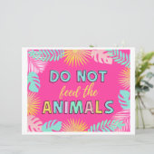 Füttre das Tierzeichen nicht | Wilde Zeichen (Stehend Vorderseite)