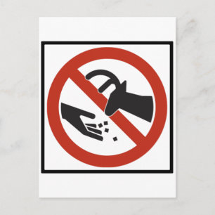 Füttre das Zeichen der Hirschstraße nicht Postkarte