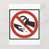 Füttre das Zeichen der Hirschstraße nicht Postkarte (Vorderseite)