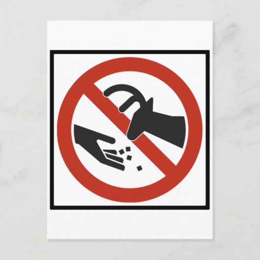 Füttre das Zeichen der Hirschstraße nicht Postkarte (Vorderseite)