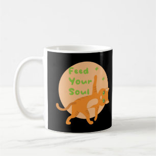 Füttre dein Soul Kawaii Orange lustige Katze mit Y Kaffeetasse