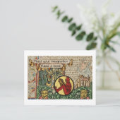 Füttre deine Fantasie: Buch lesen Postkarte (Stehend Vorderseite)