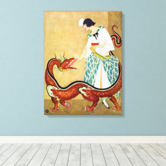 füttre deinen Drachen Leinwanddruck (Insitu (Holzboden))