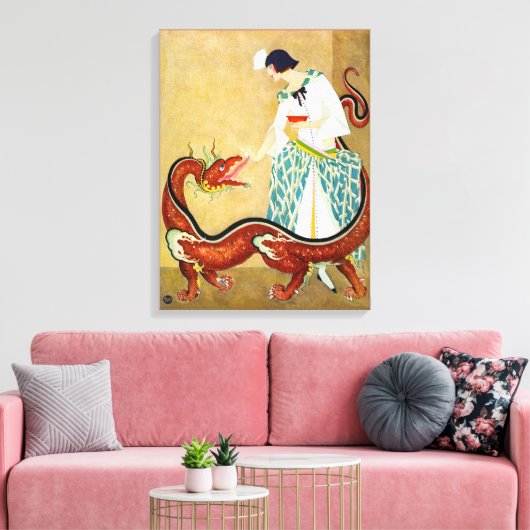 füttre deinen Drachen Leinwanddruck (Insitu (Wohnzimmer))