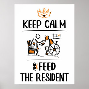 Füttre den Residenten. Pflegeassistent CNA Poster