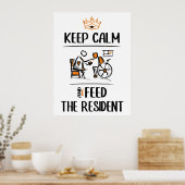 Füttre den Residenten. Pflegeassistent CNA Poster (Küche)