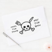 Füttre der Armen essen die Reichen - Autoaufkleber Ovaler Aufkleber (Umschlag)