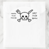 Füttre der Armen essen die Reichen - Autoaufkleber Ovaler Aufkleber (Tasche)