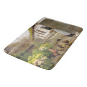 Füttre der Hühner (von H.A. Brendekilde) Badematte (Schrägansicht)