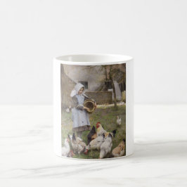 Füttre der Hühner (von Walter Frederick Osborne) Kaffeetasse