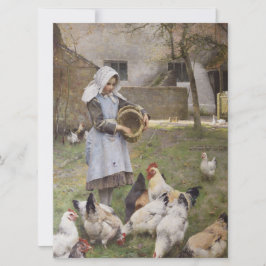 Füttre der Hühner (von Walter Frederick Osborne) Karte