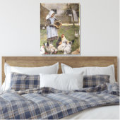 Füttre der Hühner (von Walter Frederick Osborne) Leinwanddruck (Insitu (Schlafzimmer))