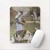 Füttre der Hühner (von Walter Frederick Osborne) Mousepad (Mit Mouse)