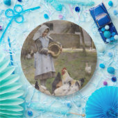 Füttre der Hühner (von Walter Frederick Osborne) Pappteller (Party)