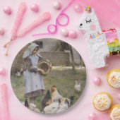 Füttre der Hühner (von Walter Frederick Osborne) Pappteller (Party)