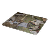 Füttre der Hühner (von Walter Frederick Osborne) Schneidebrett (Ecke)