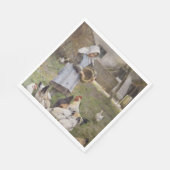 Füttre der Hühner (von Walter Frederick Osborne) Serviette (Ecke)