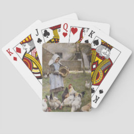 Füttre der Hühner (von Walter Frederick Osborne) Spielkarten