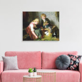 Füttre der Kaninchen Leinwanddruck (Insitu (Wohnzimmer))
