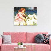 Füttre der Kaninchen Leinwanddruck (Insitu (Wohnzimmer))