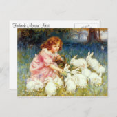 Füttre der Kaninchen Postkarte (Vorne/Hinten)
