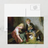 Füttre der Kaninchen Postkarte (Vorne/Hinten)