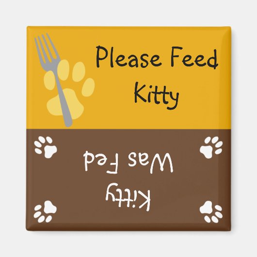 Füttre der Katze Magnet (Vorne)