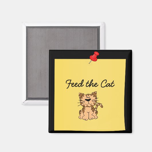 Füttre der Katze Magnet (Vorderseite/Rückseite)