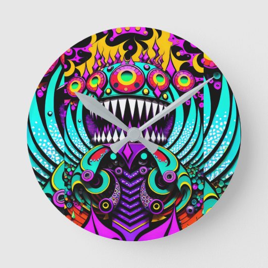 Füttre der Kunstkriege - Ken Gage Art Runde Wanduhr (Vorderseite)