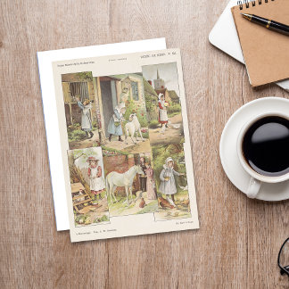 Füttre der Landtiere Postkarte