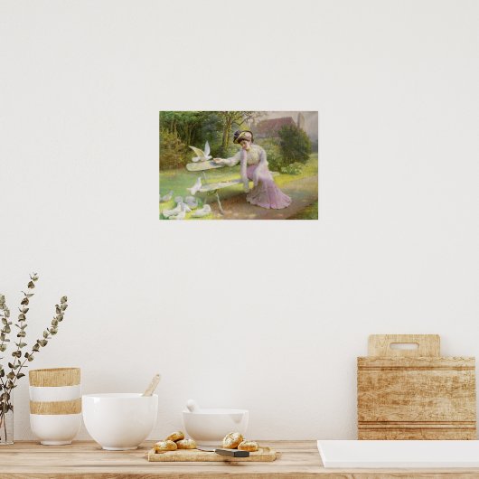 Füttre der Tauben Poster (Küche)