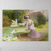 Füttre der Tauben Poster (Vorne)