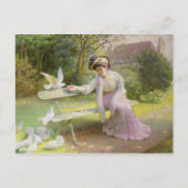 Füttre der Tauben Postkarte (Vorderseite)