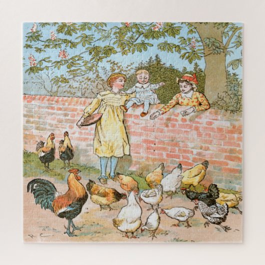 Füttre der Vintagen Hennen Puzzle (Vertikal)