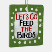 Füttre der Vogelschmuck Keramikornament (Rechts)